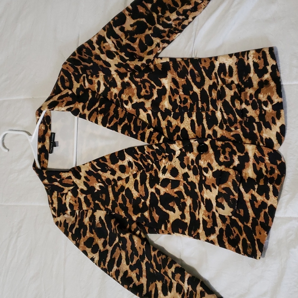 Cheetah print blazer